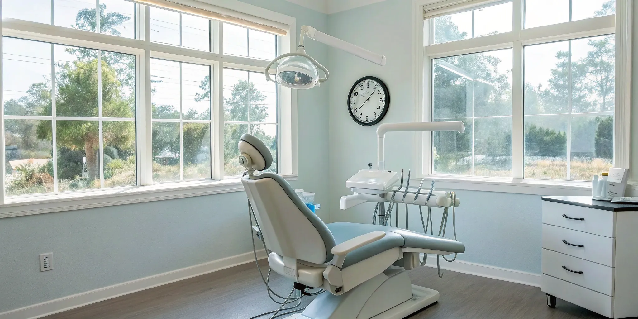 Dental implant procedure in a dental office.