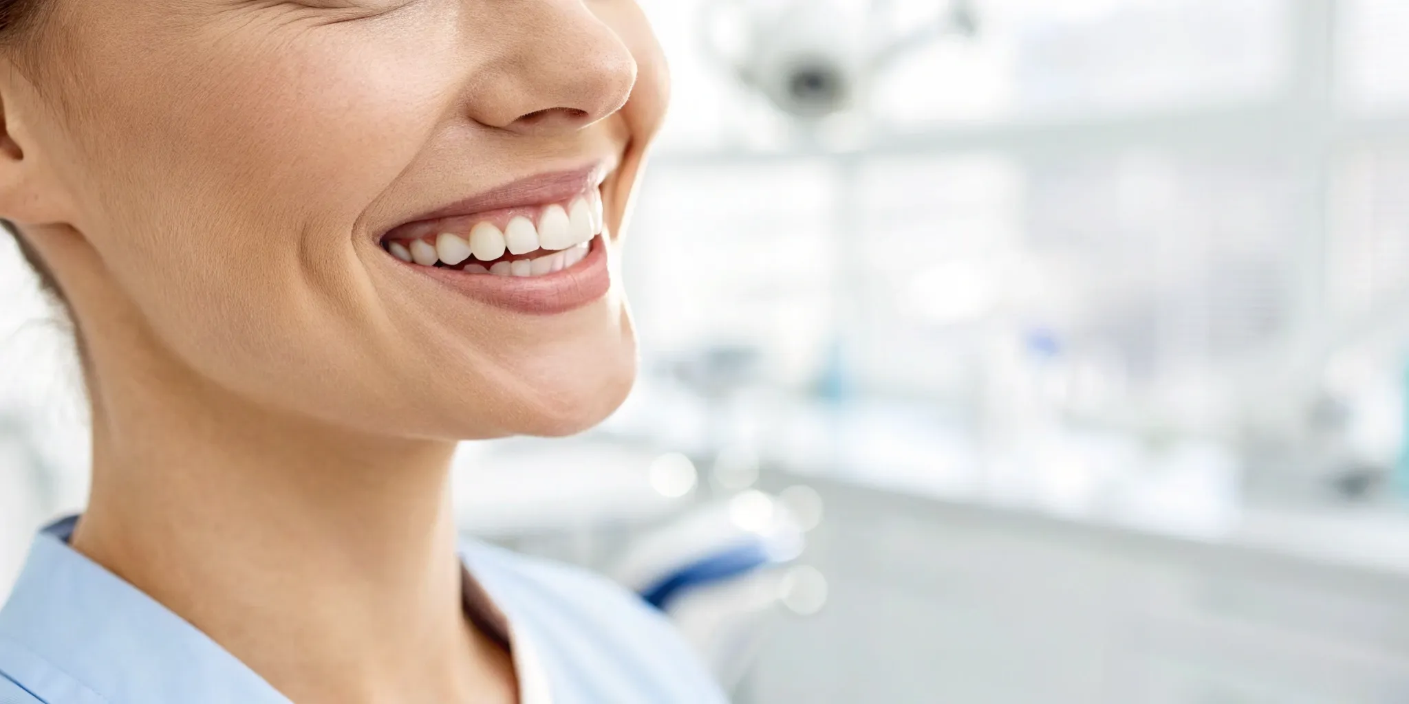 Bright smile after Teeth in a Day procedure.